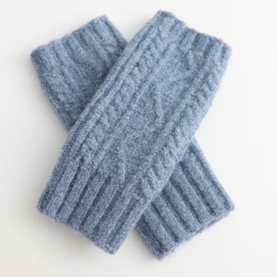 Denim Blue Fingerless Gloves