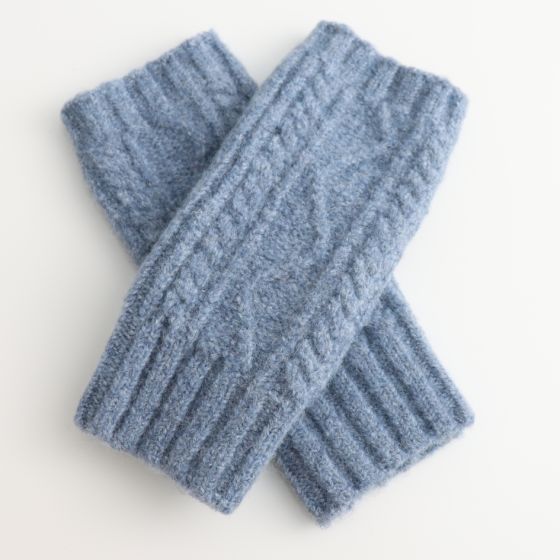 Denim Blue Fingerless Gloves