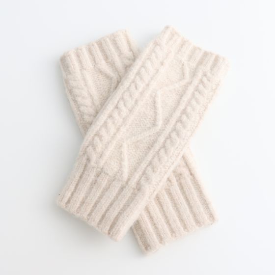 Cream Fingerless Gloves Cream Fingerless Gloves