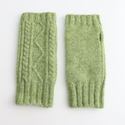 Green Fingerless Gloves