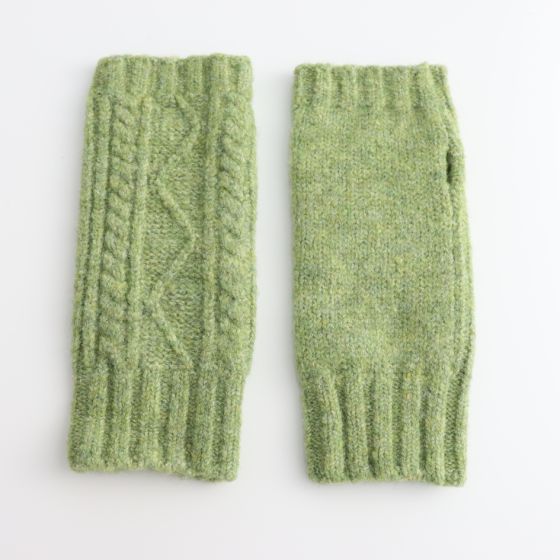 Green Fingerless Gloves