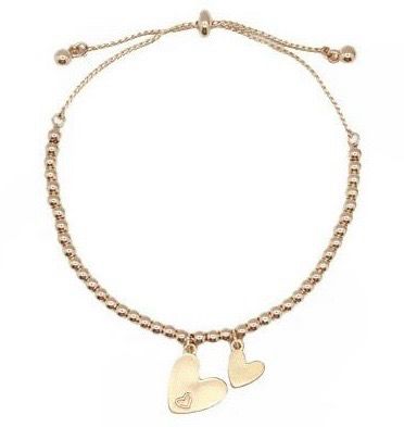 Gold Heart Slider Bracelet