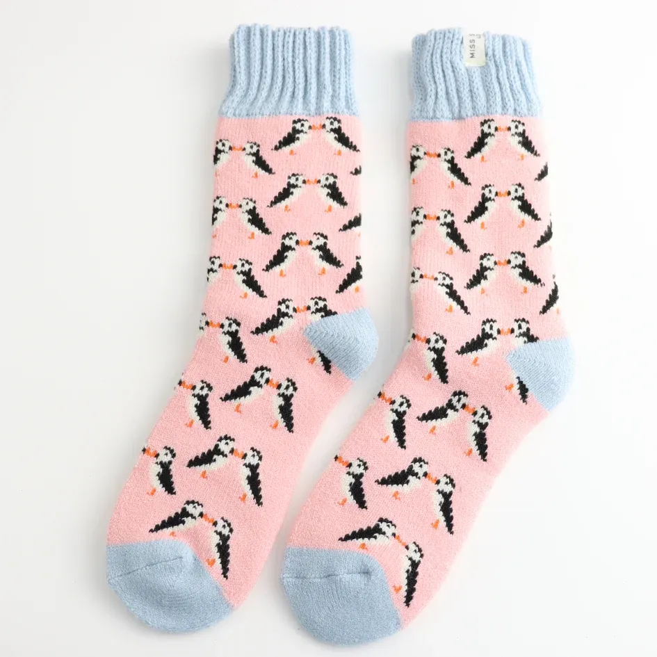 Winter Socks - Puffins