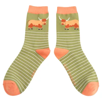 Highland Cow Bamboo Socks