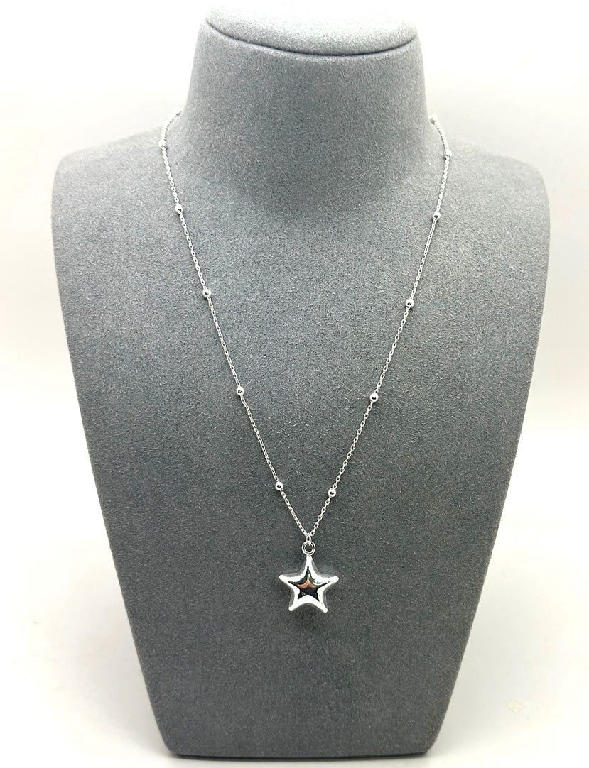 Silver Solid Star Pendant