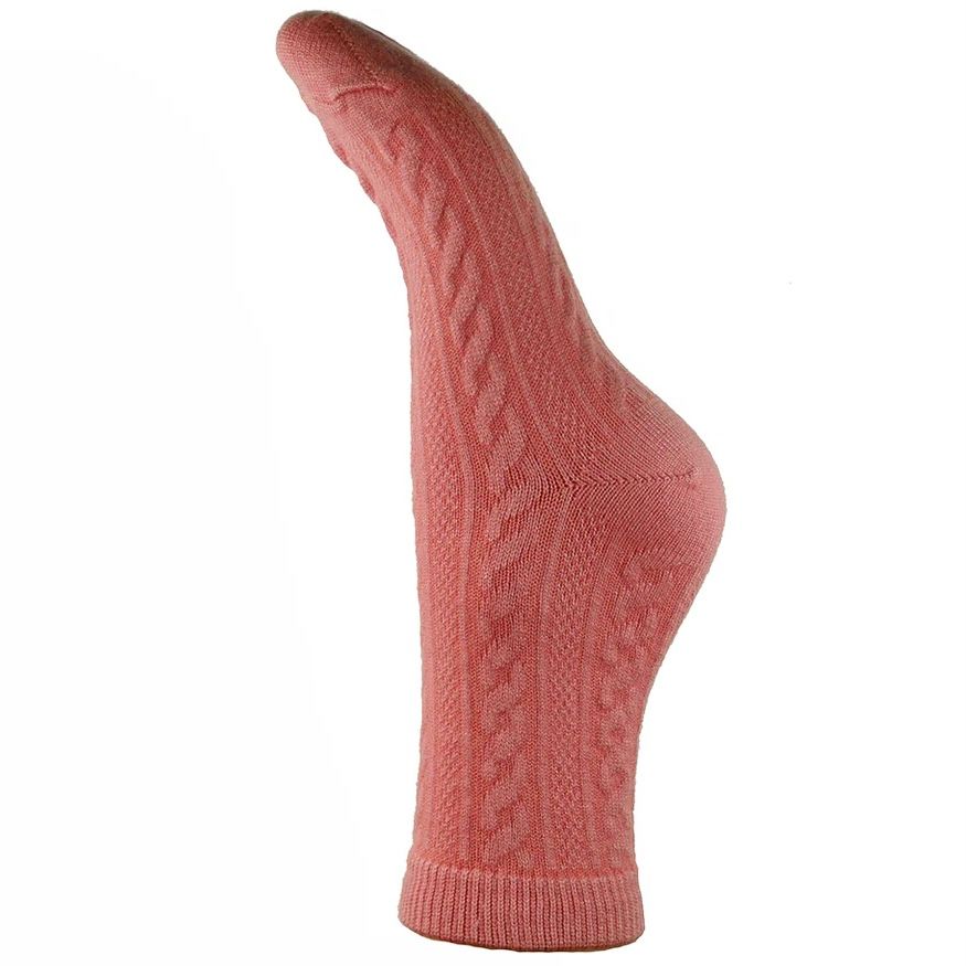 SPECIAL OFFER - Pink Ribbed Wool Blend Socks
