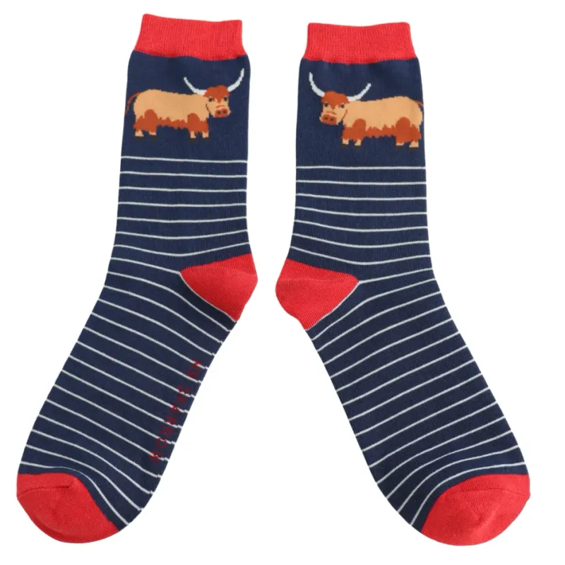 Highland Cow Bamboo Socks