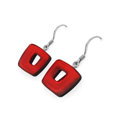 Chilli Hollow Square Earrings