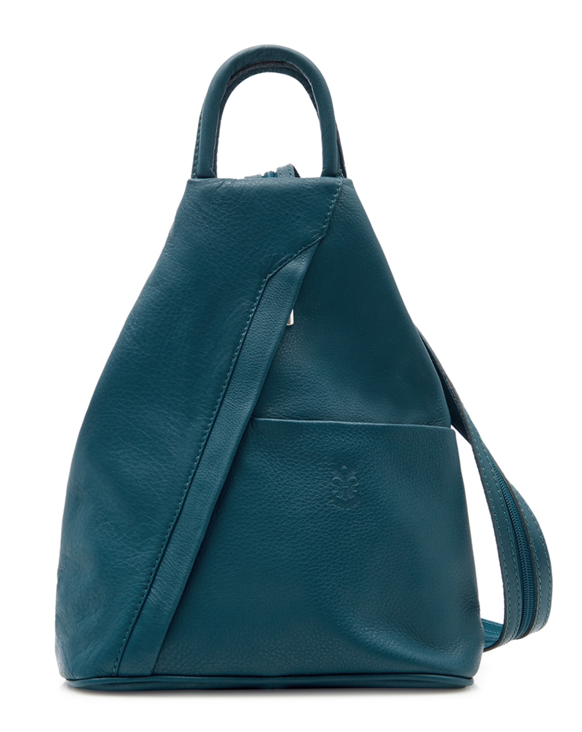 Teal Soft Leather Backpack