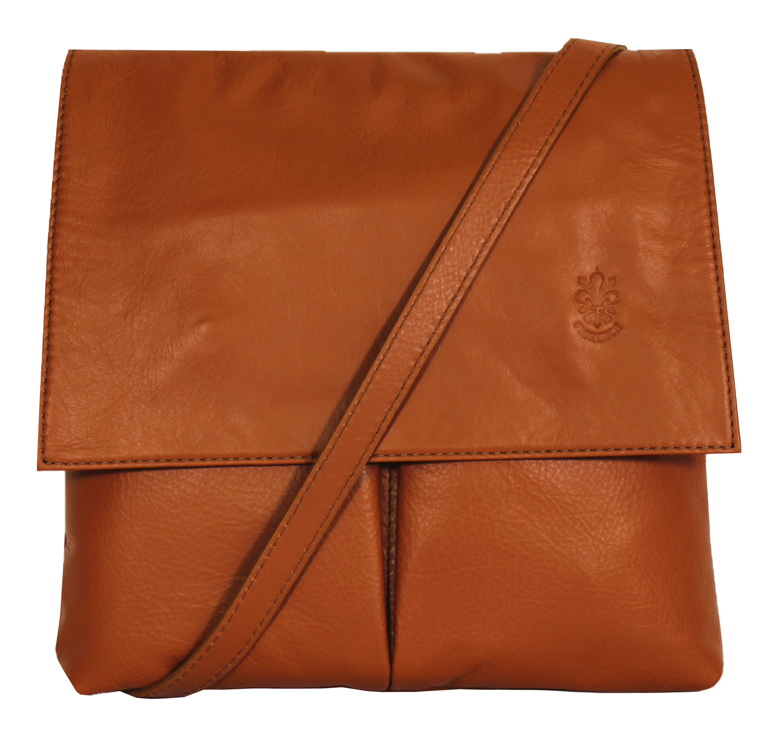 Tan Soft Leather Messenger Bag