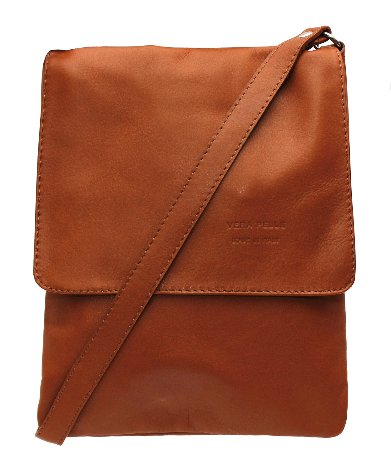Tan Small Soft Leather Messenger Bag 