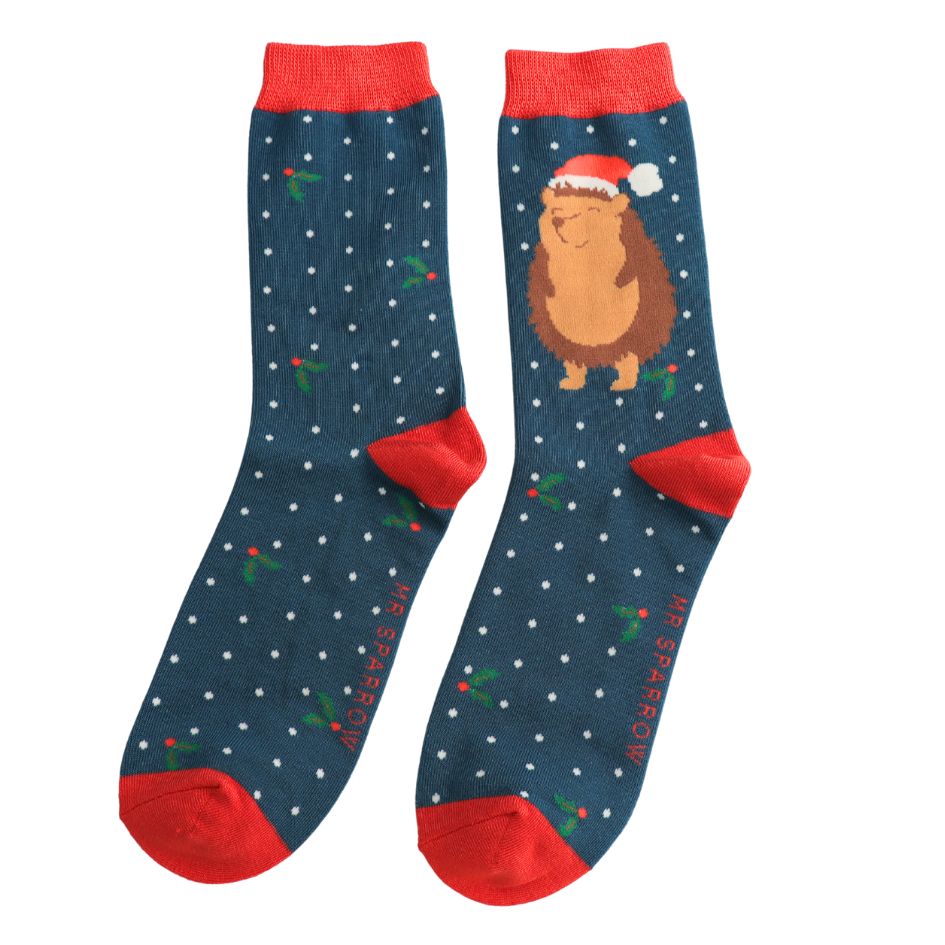Festive Hedgehog Bamboo Socks Festive Hedgehog Bamboo Socks