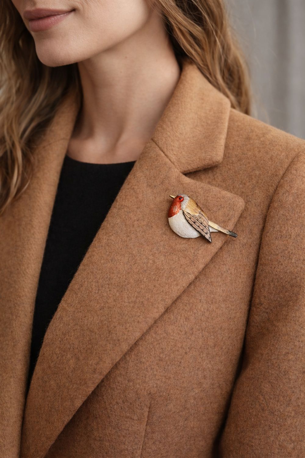 Robin Magnetic Brooch