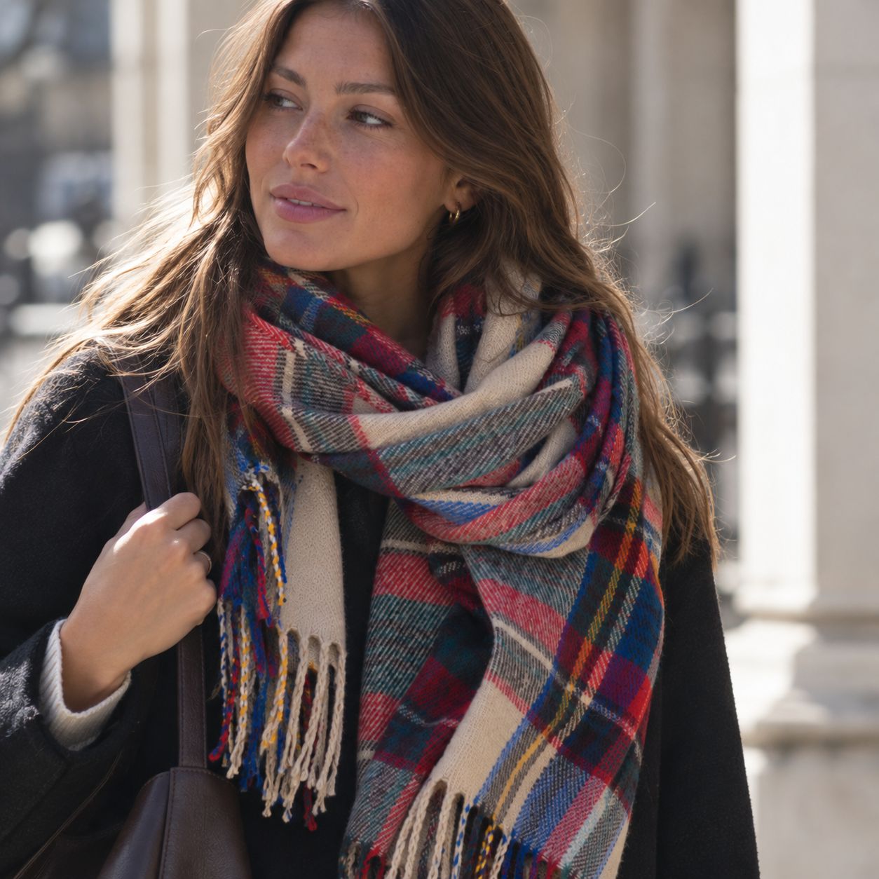Medium Weight Check Scarf