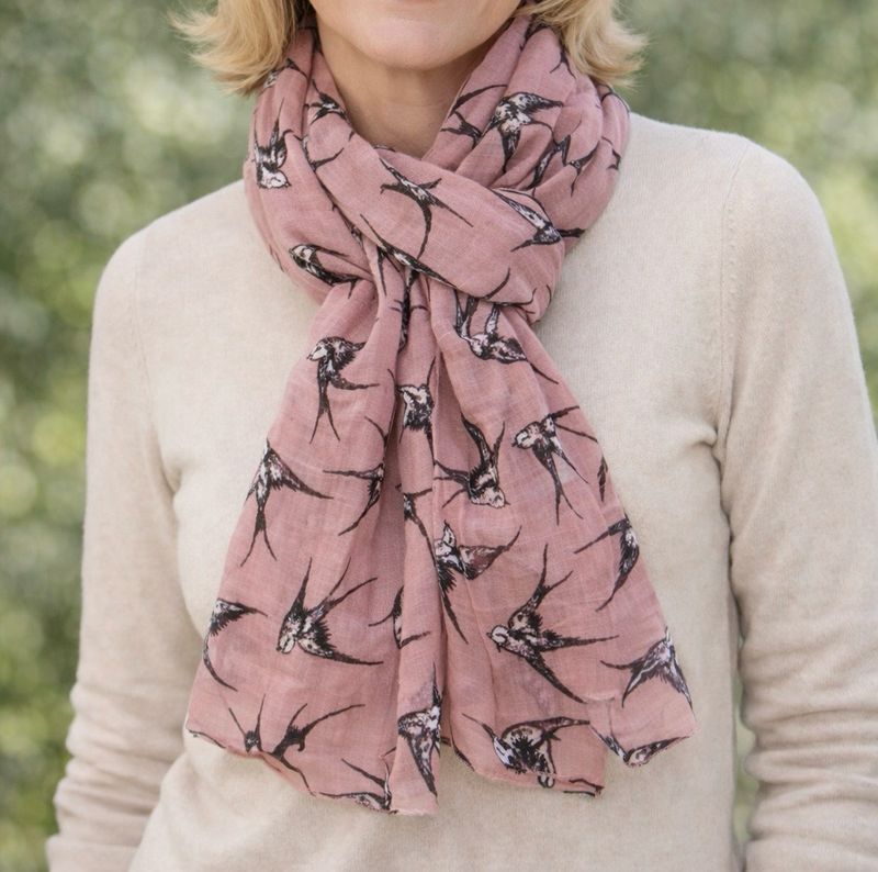 Swallow Scarf - Pink