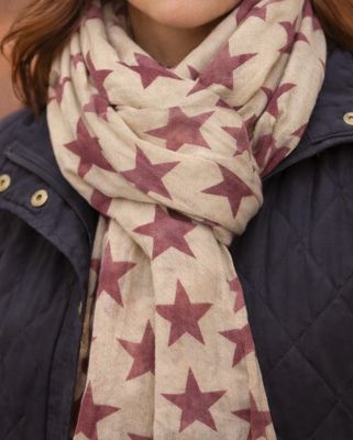 Star Scarf - Sand And Berry