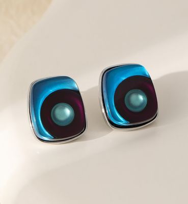 Purple Blue Tone Earrings