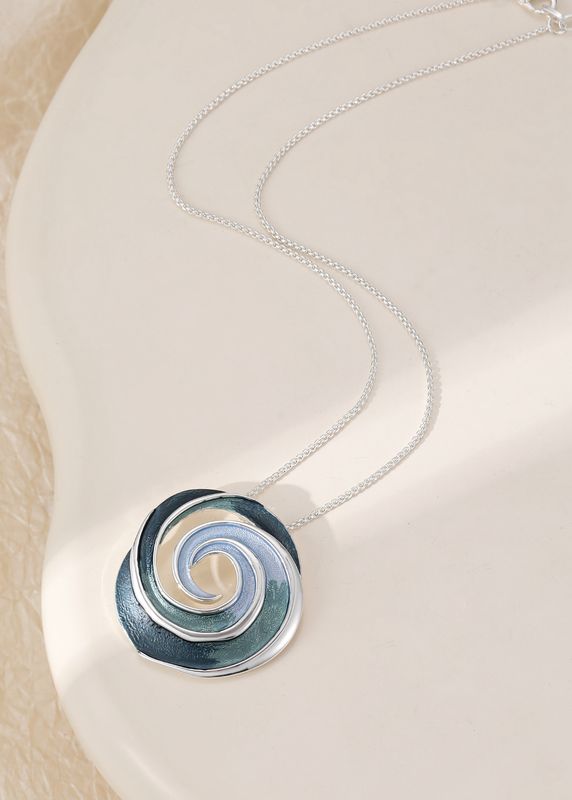 Blue Ombré Swirl Pendant