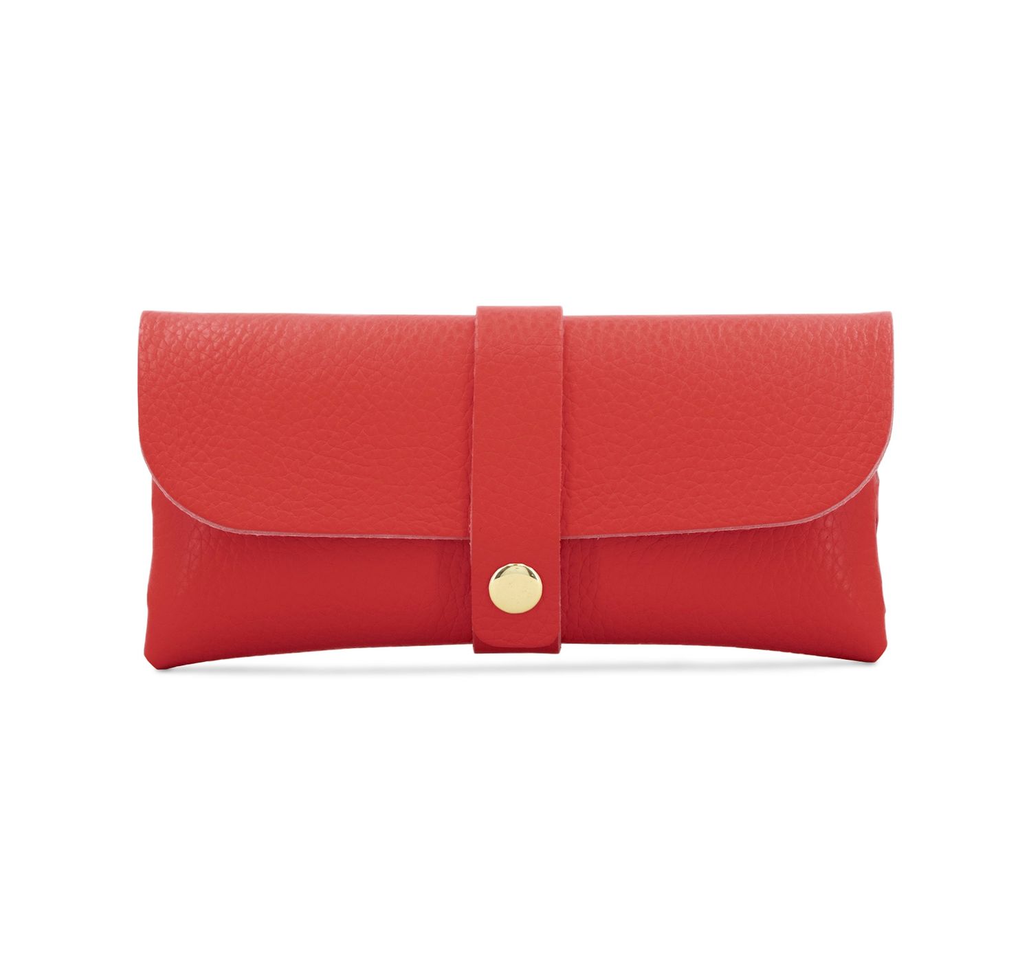Leather Glasses Case - Red
