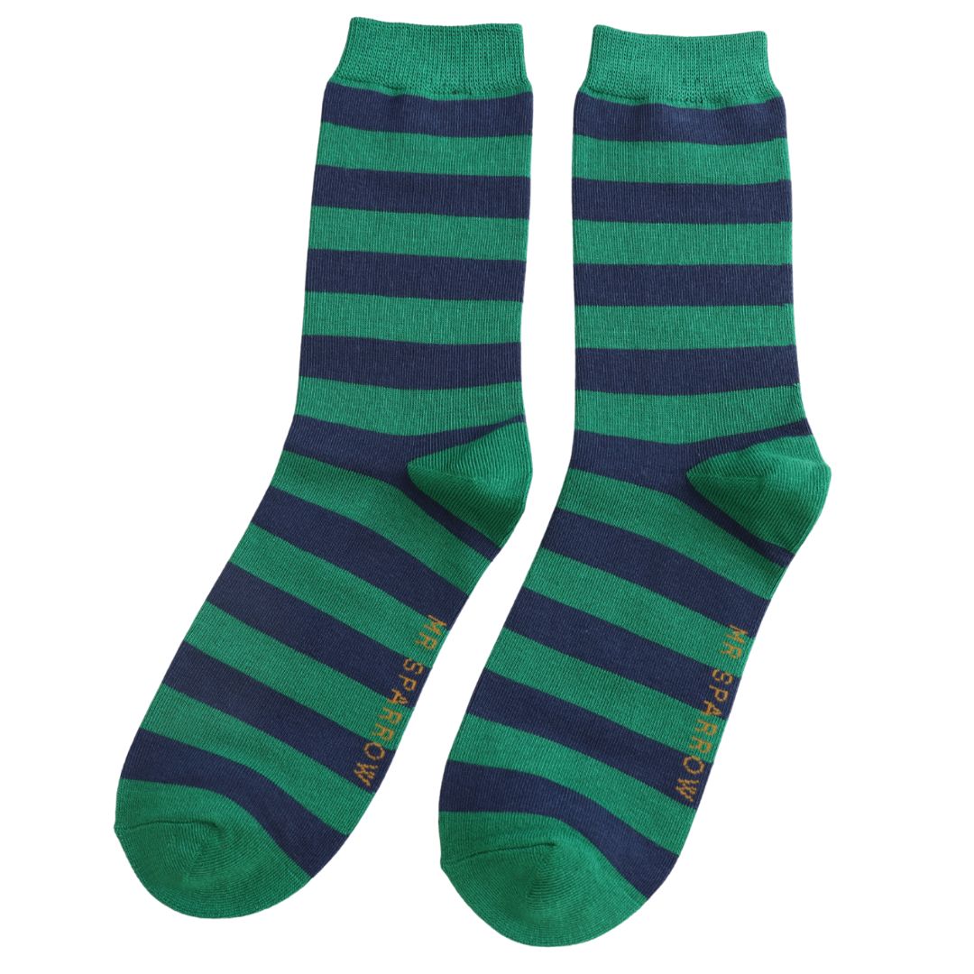 Stripe Bamboo Socks - Green
