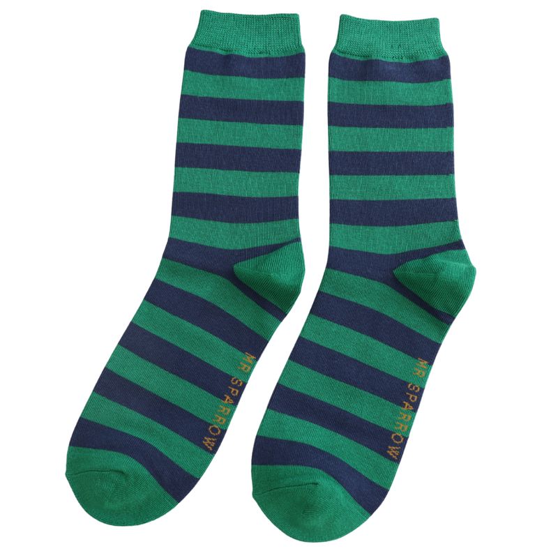 Stripe Bamboo Socks - Green