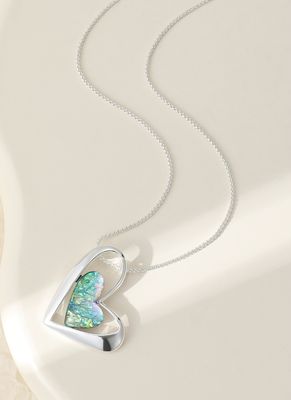 Blue/ Green Contemporary Heart Pendant Blue/ Green Contemporary Heart Pendant