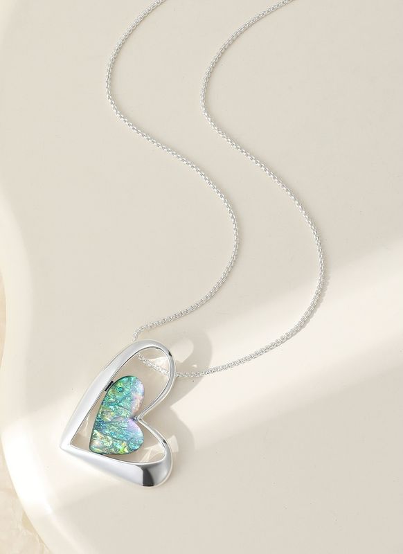 Blue/ Green Contemporary Heart Pendant