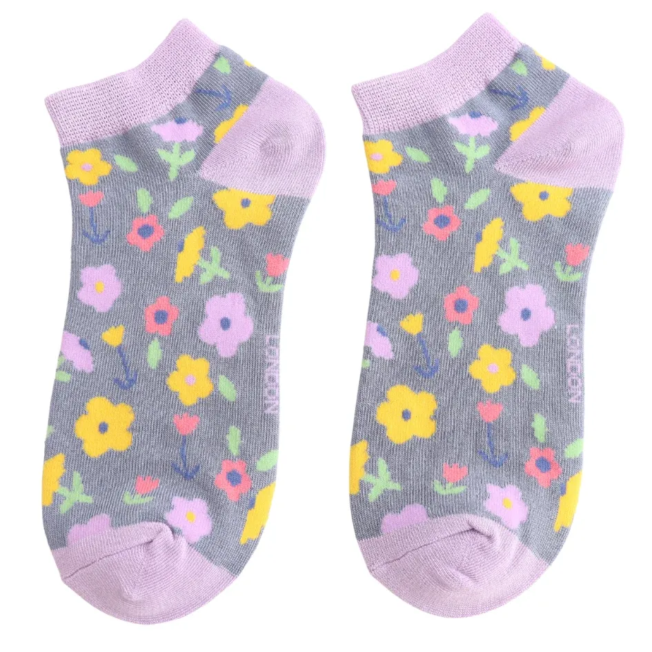 Flower Bamboo Trainer Socks