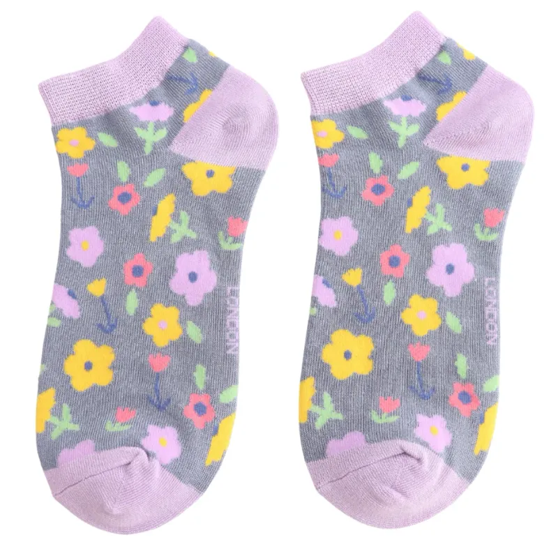 Flower Bamboo Trainer Socks