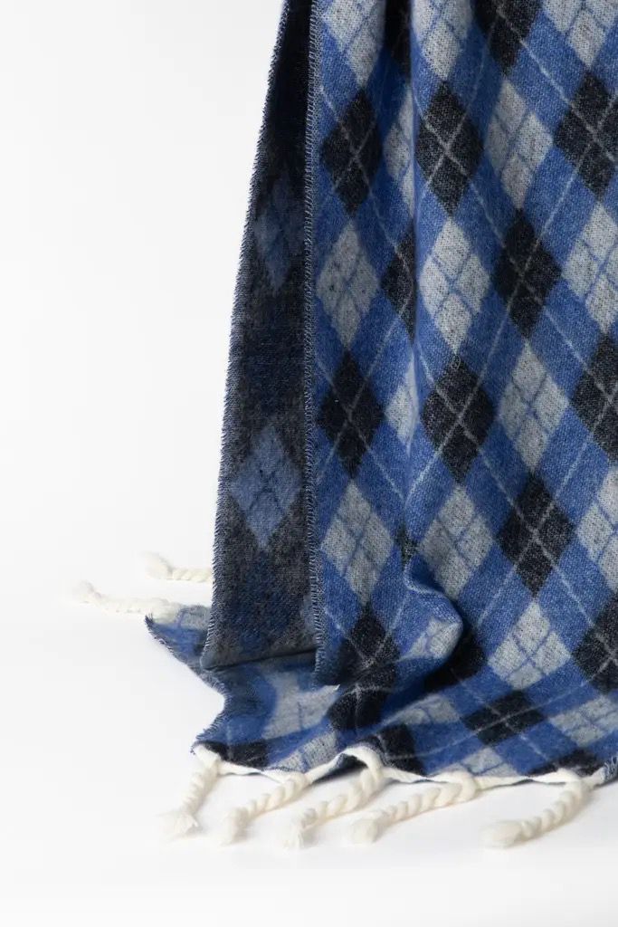 END OF LINE OFFER - Argyle Blue Scarf END OF LINE OFFER - Argyle Blue Scarf