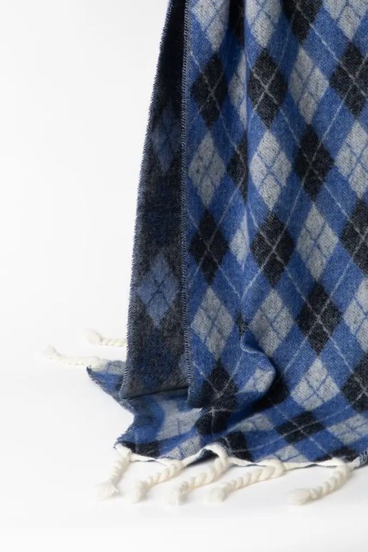 END OF LINE OFFER - Argyle Blue Scarf END OF LINE OFFER - Argyle Blue Scarf