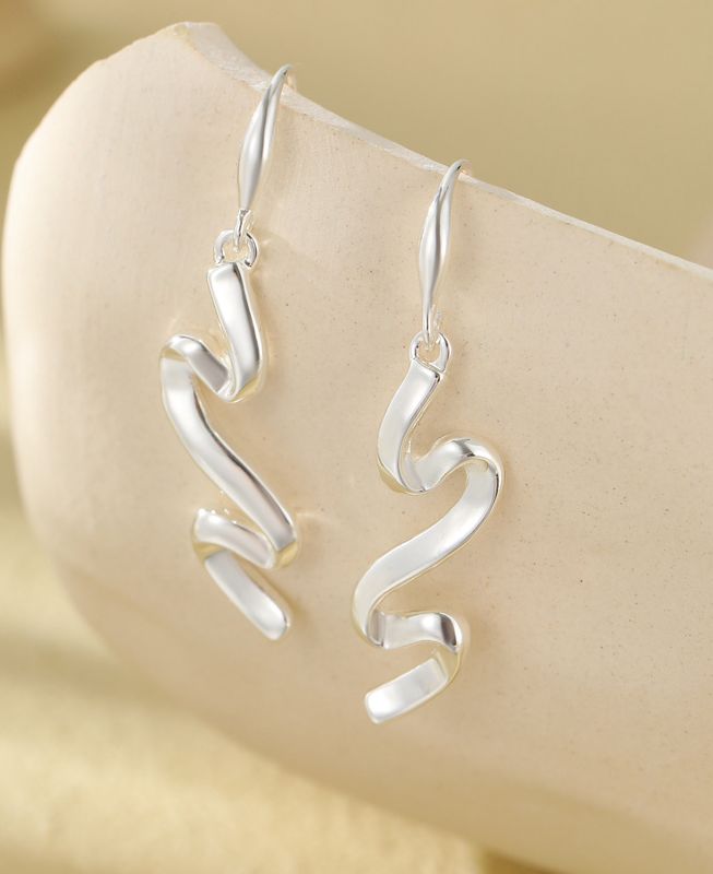 Contemporary Silver Earrings