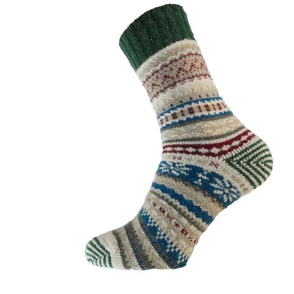 Wool Blend Nordic Print Socks