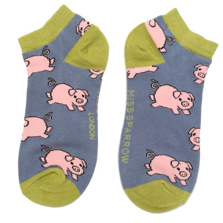 Piglet Bamboo Trainer Socks