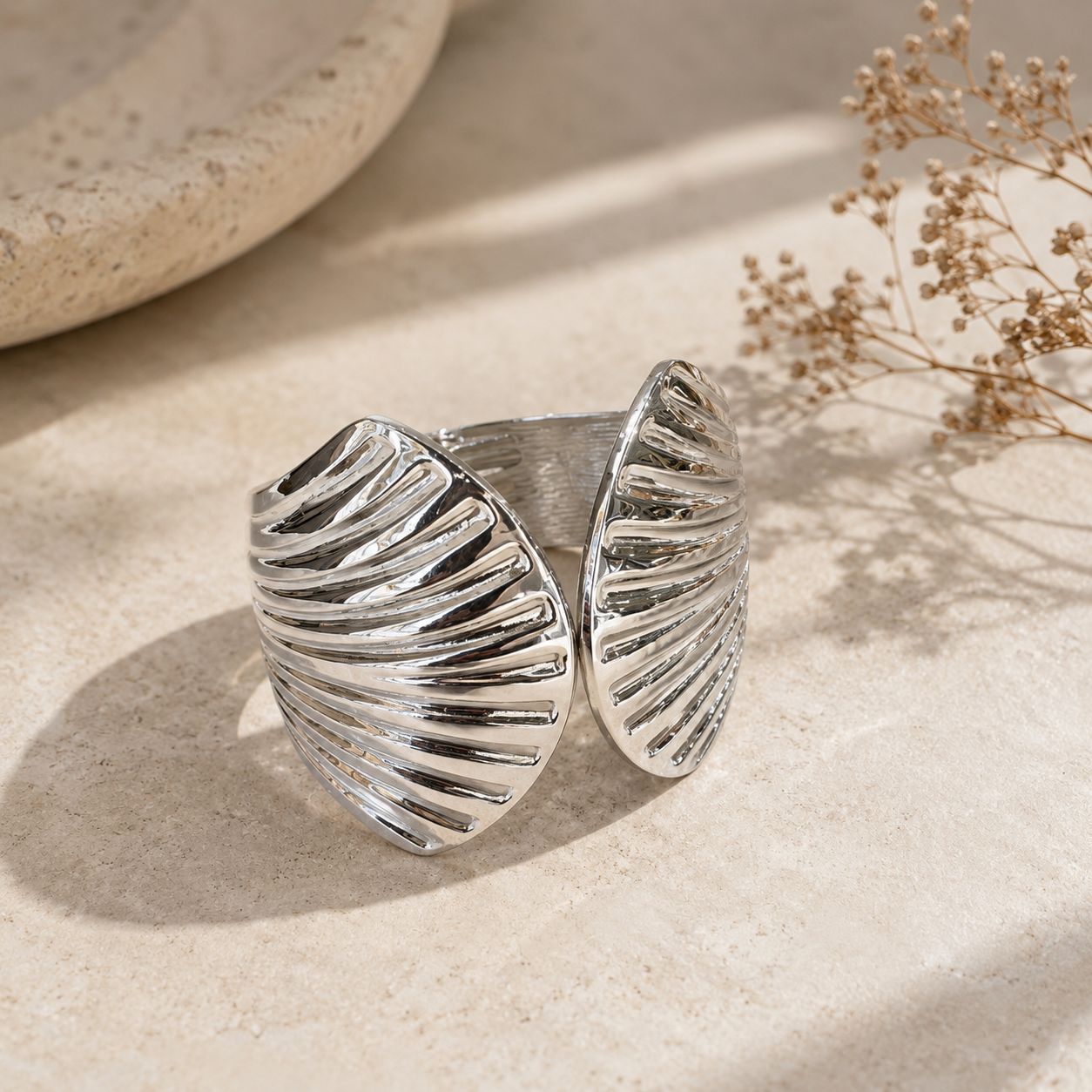 Summer Shell Silver Bangle Summer Shell Silver Bangle