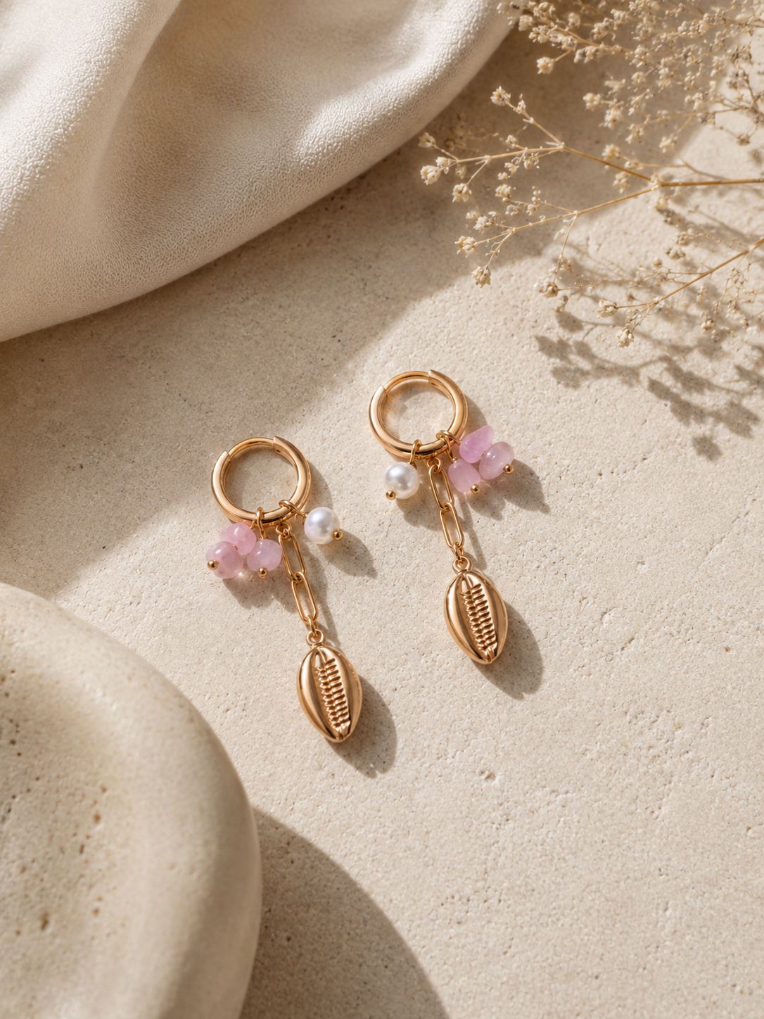 Summer Charm Earrings - Pink Tones