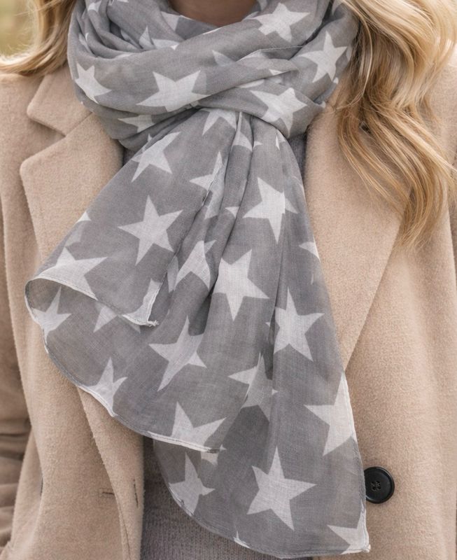 Star Scarf - Grey