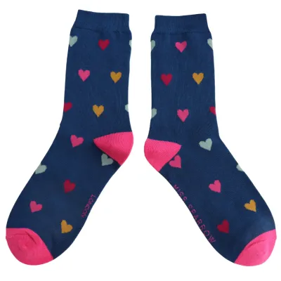 Multi Hearts Bamboo Socks