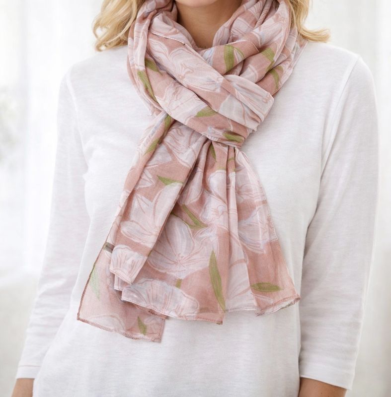 New! Smoke Rose Floral Scarf New! Smoke Rose Floral Scarf