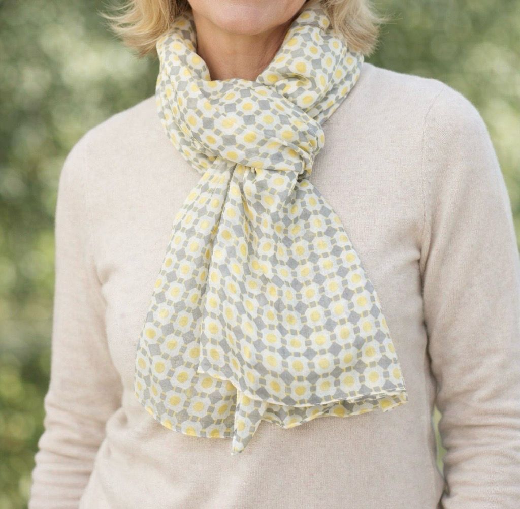Geo Tiles Scarf - Yellow