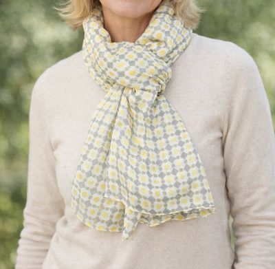 Geo Tiles Scarf - Yellow
