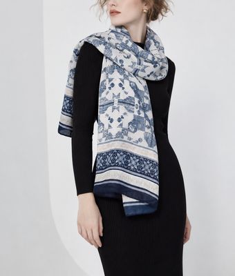 Blue Abstract Scarf Blue Abstract Scarf