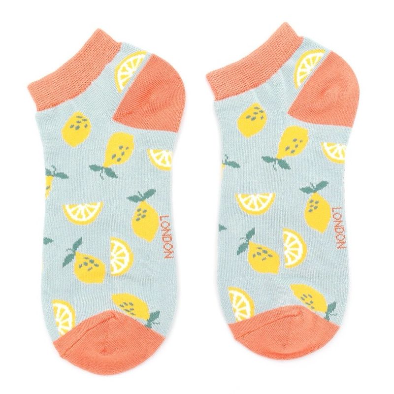 Lemon Bamboo Trainer Socks