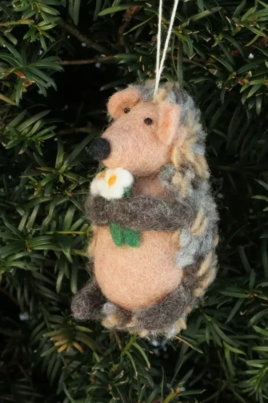 Holly The Hedgehog Wool Hanging Decoration Holly The Hedgehog Wool Hanging Decoration