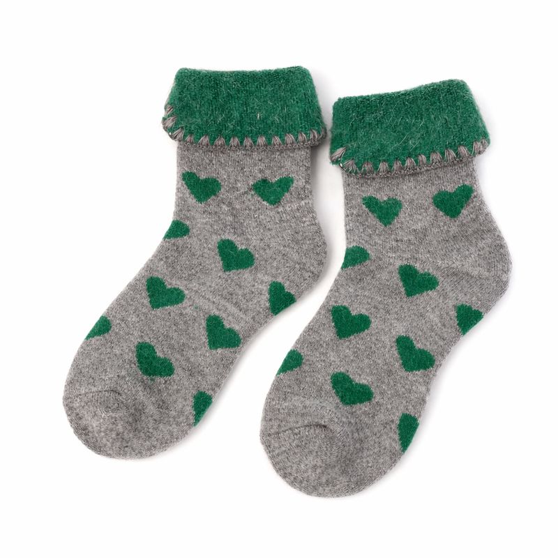 Green Heart Cosy Cuff Socks Socks Green Heart Cosy Cuff Socks Socks