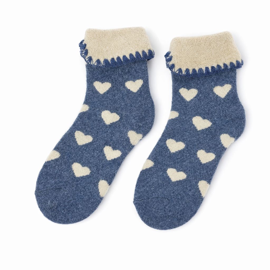 Blue Heart Cosy Cuff Socks Blue Heart Cosy Cuff Socks