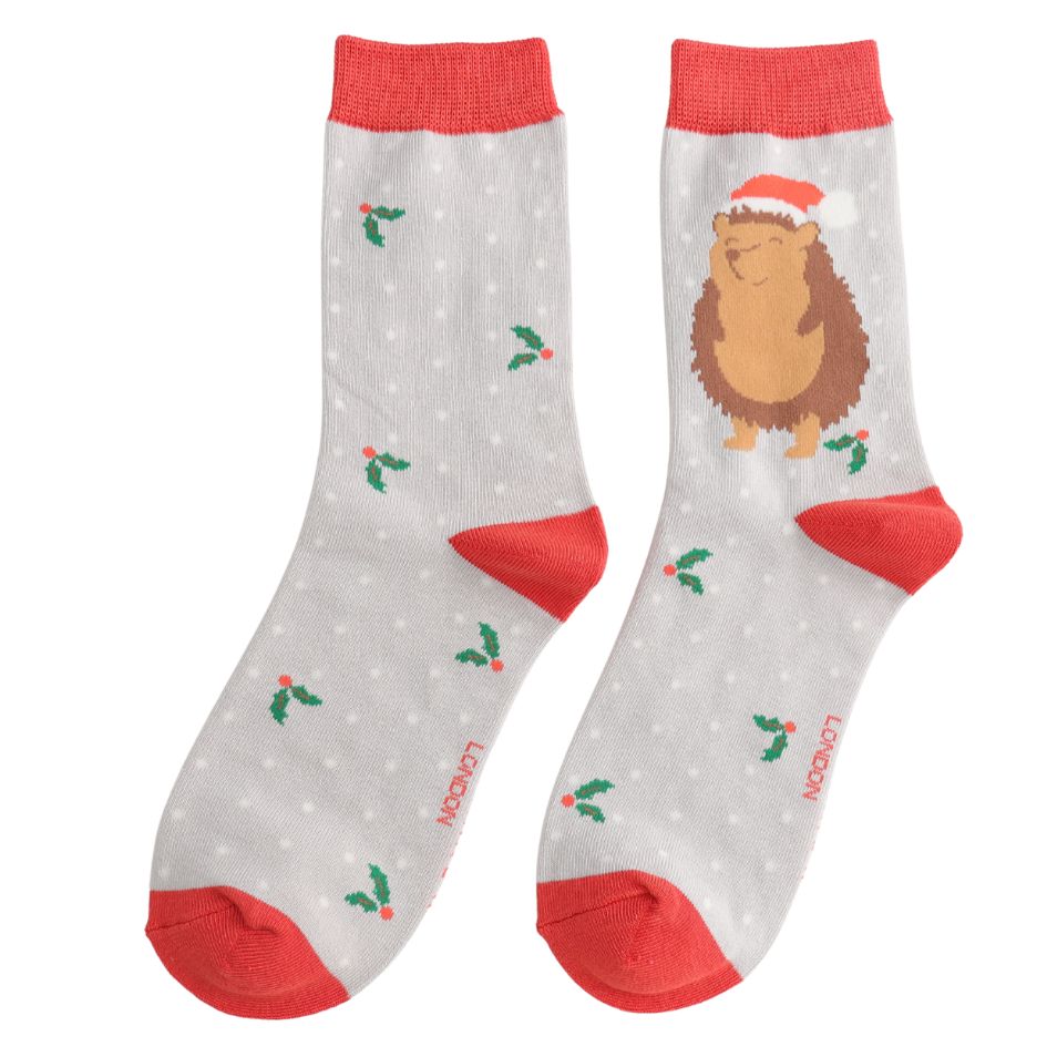 Festive Hedgehog Bamboo Socks Festive Hedgehog Bamboo Socks