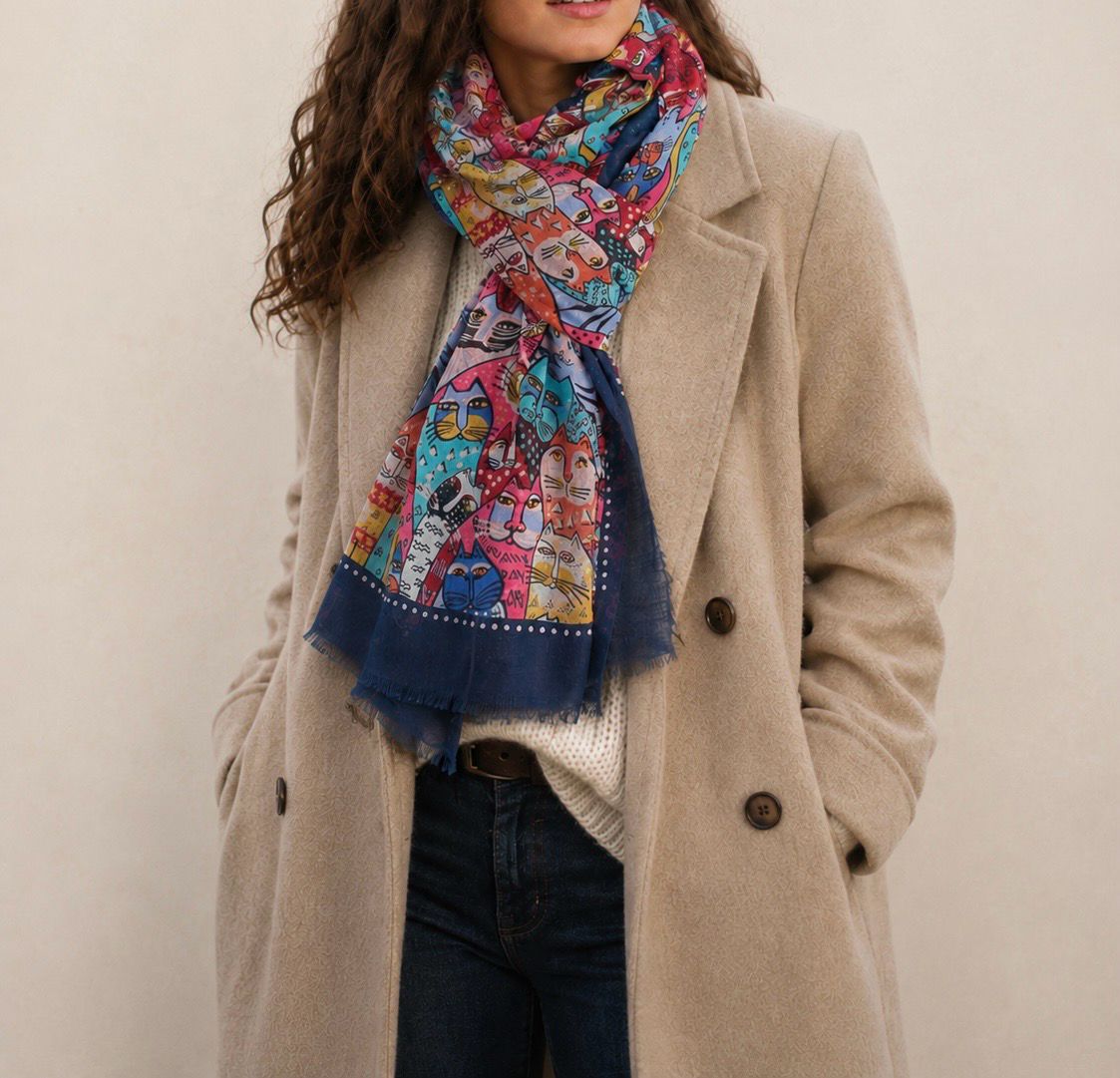Colourful Cat Scarf