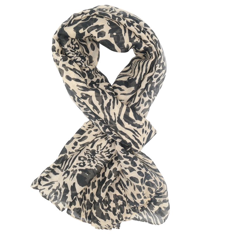 Animal Print Scarf - Black Animal Print Scarf - Black