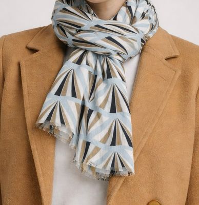 New! Blue Geo Scarf